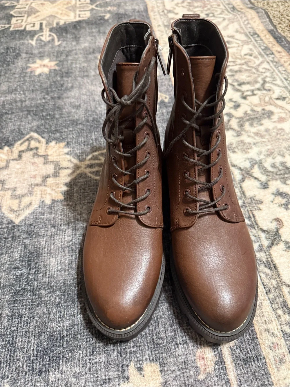 Sam Edelman Garret Men's Dark Brown Lace-Up Combat Boots